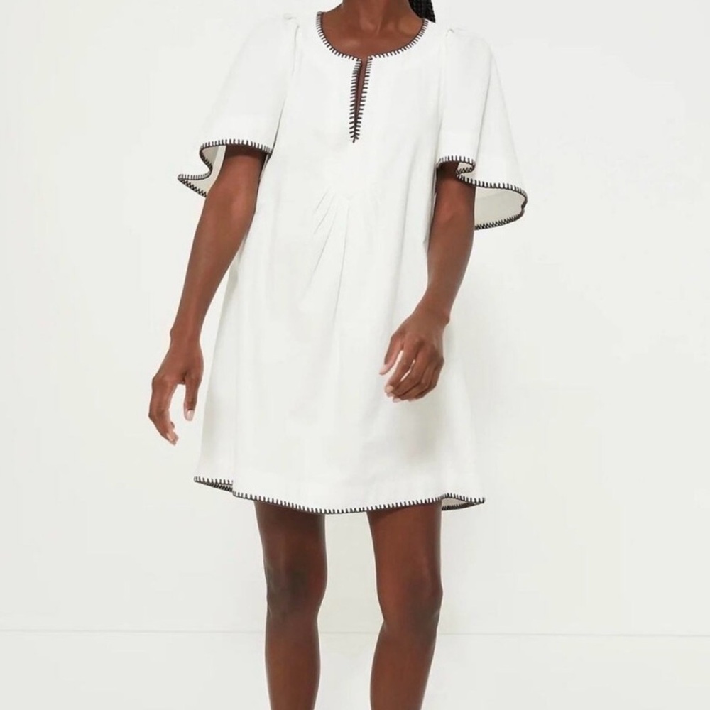 NWT Tuckernuck White Stitch Finley Flutter Dress